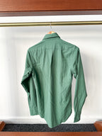 Drake's Green Brushed Cotton Work Shirt