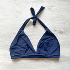 Pain De Sucre Navy Blue Halterneck Bikini Top - House Of Huntington