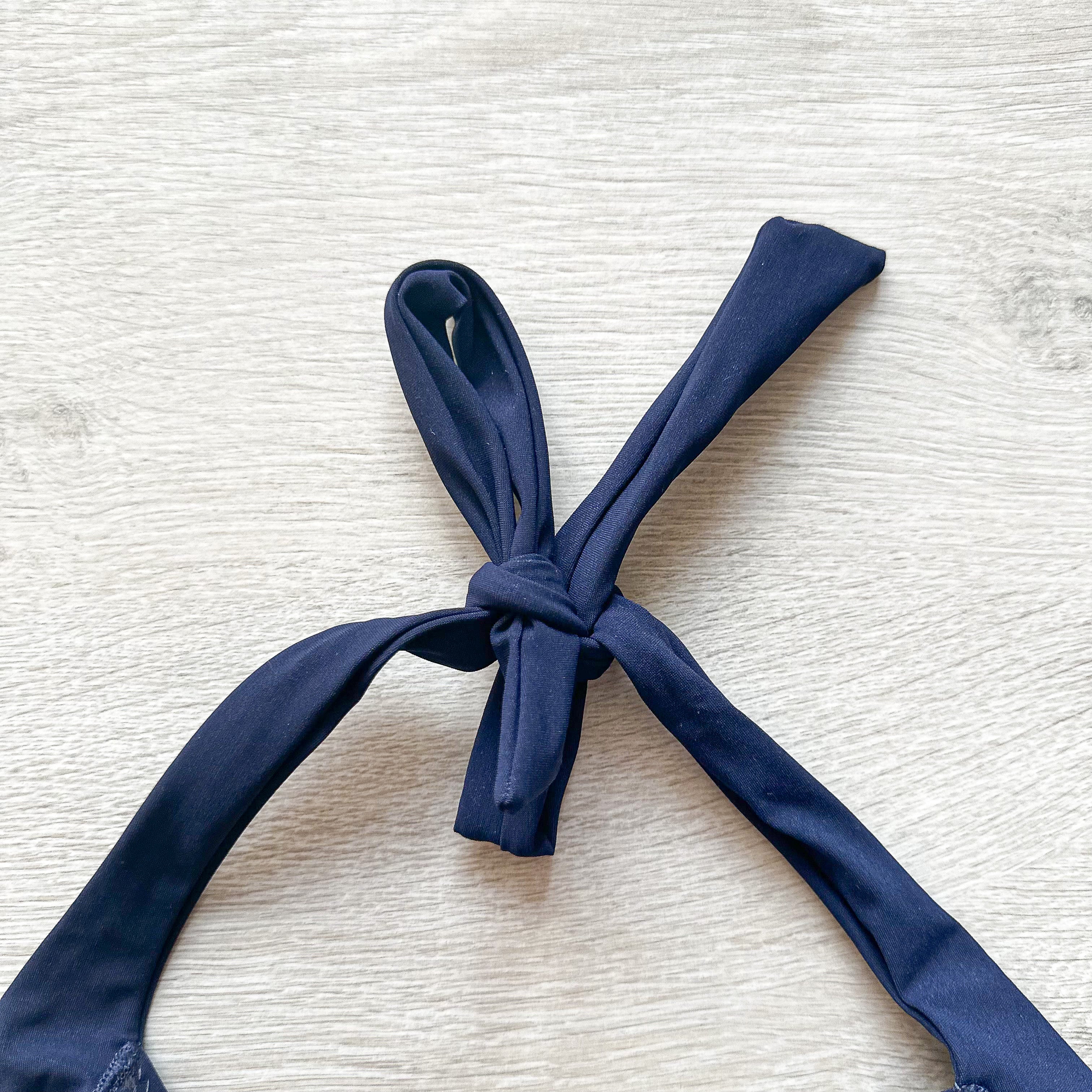 Pain De Sucre Navy Blue Halterneck Bikini Top - House Of Huntington