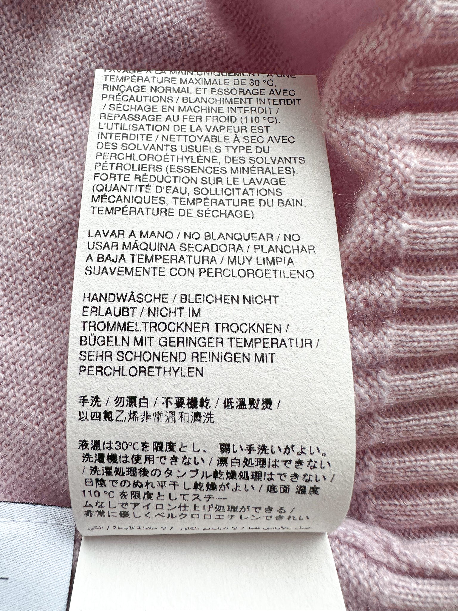 There Was One 100% Cashmere Lavender Long Sleeve Loose Fit Jumper