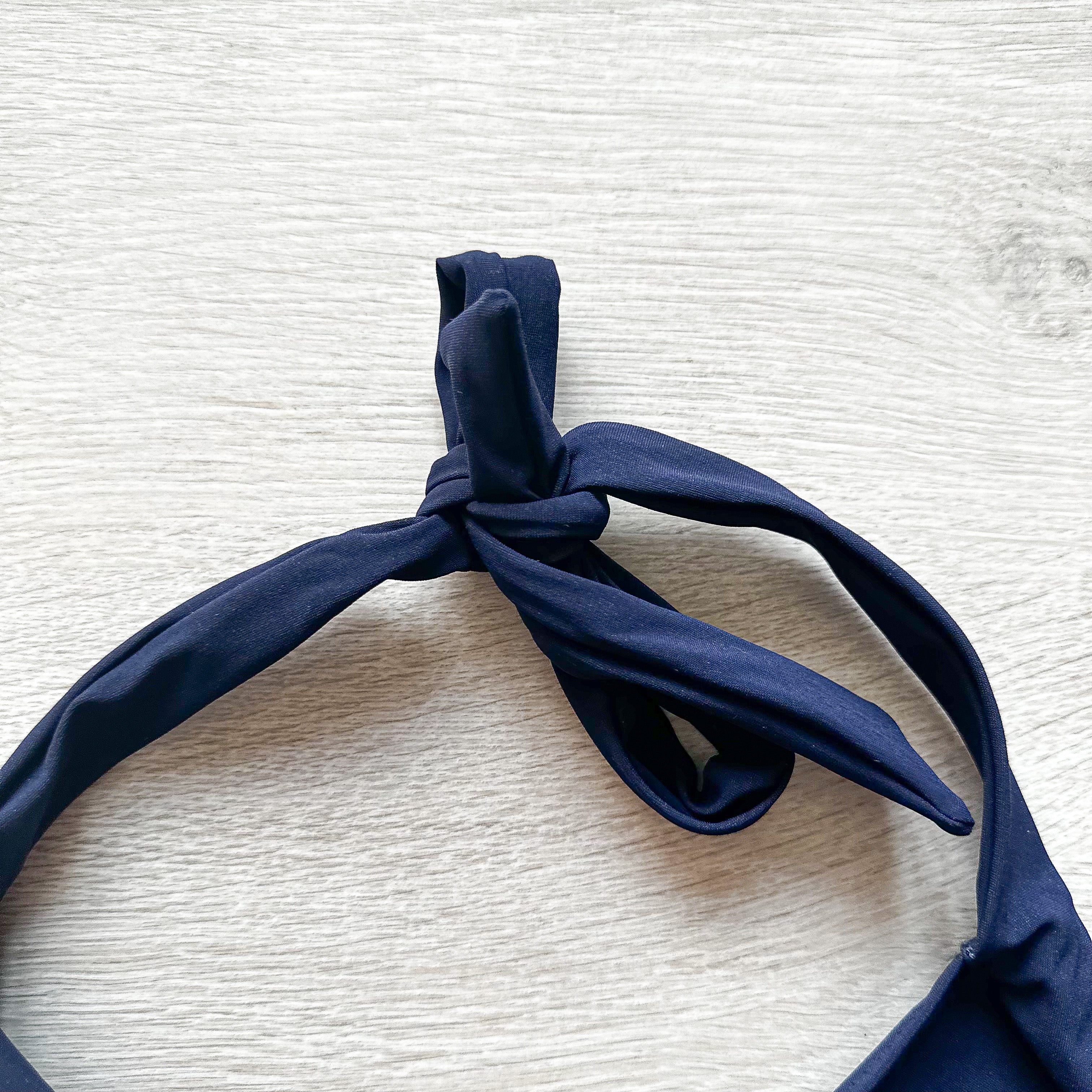 Pain De Sucre Navy Blue Halterneck Bikini Top - House Of Huntington