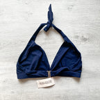 Pain De Sucre Navy Blue Halterneck Bikini Top - House Of Huntington
