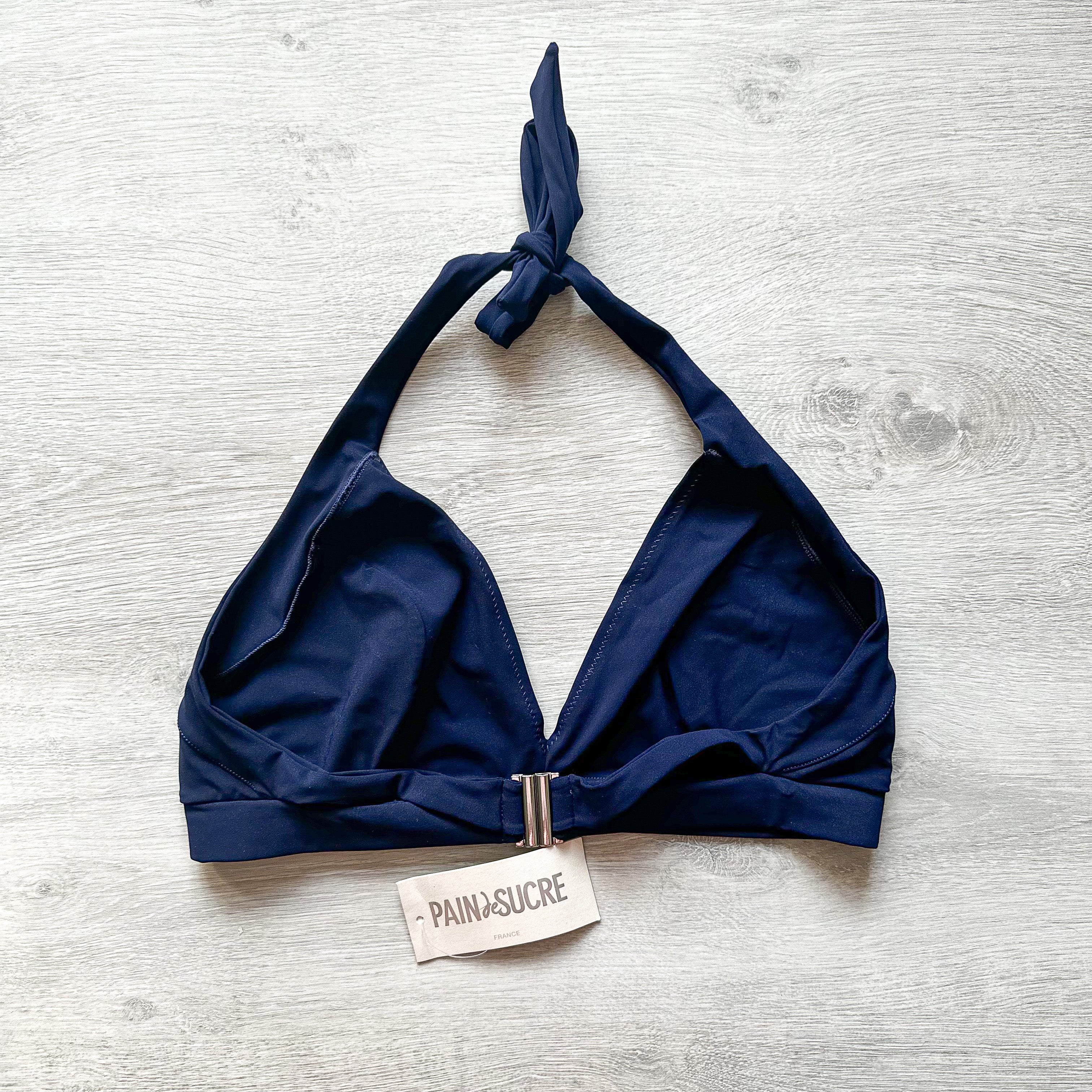 Pain De Sucre Navy Blue Halterneck Bikini Top - House Of Huntington