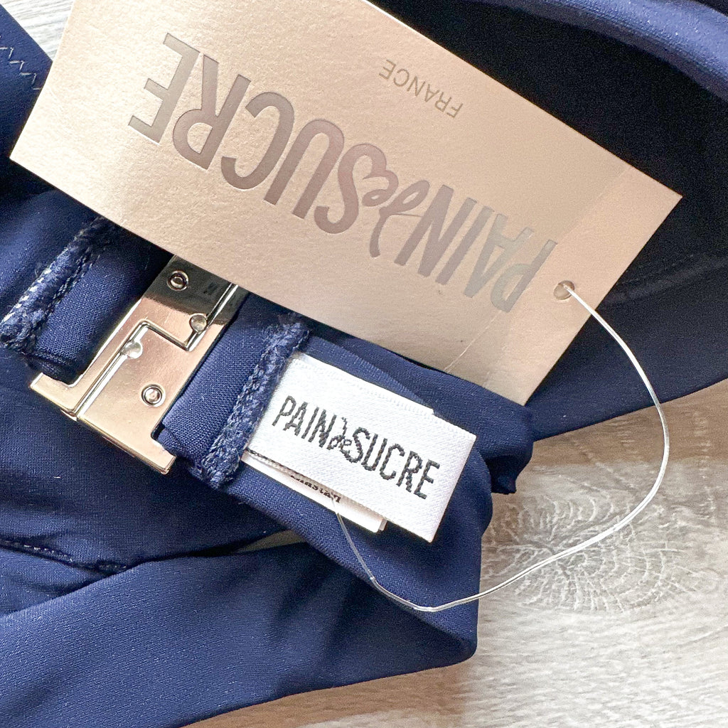 Pain De Sucre Navy Blue Halterneck Bikini Top - House Of Huntington