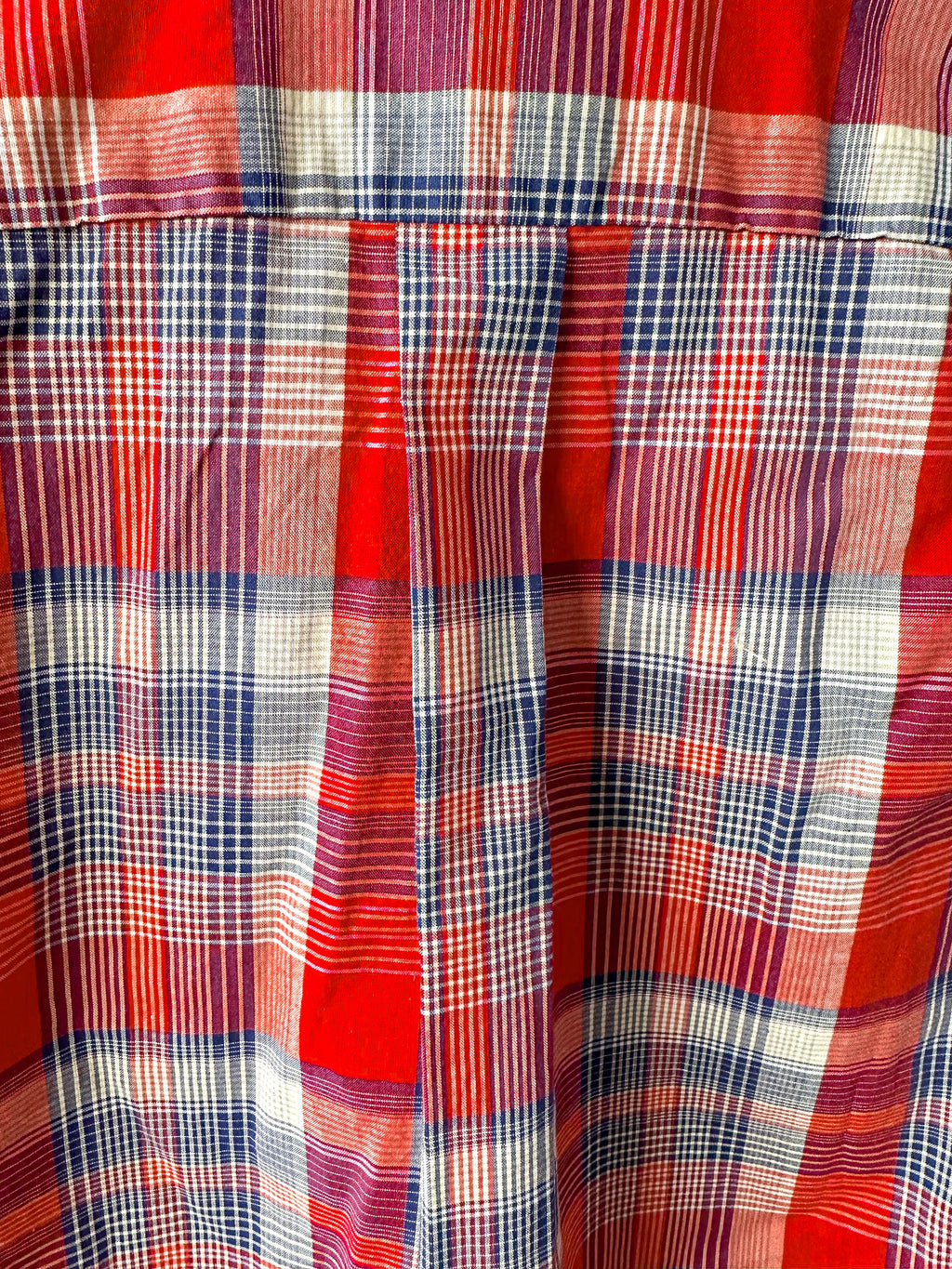 Drake's Red Amber Checked Double Pocket Shirt