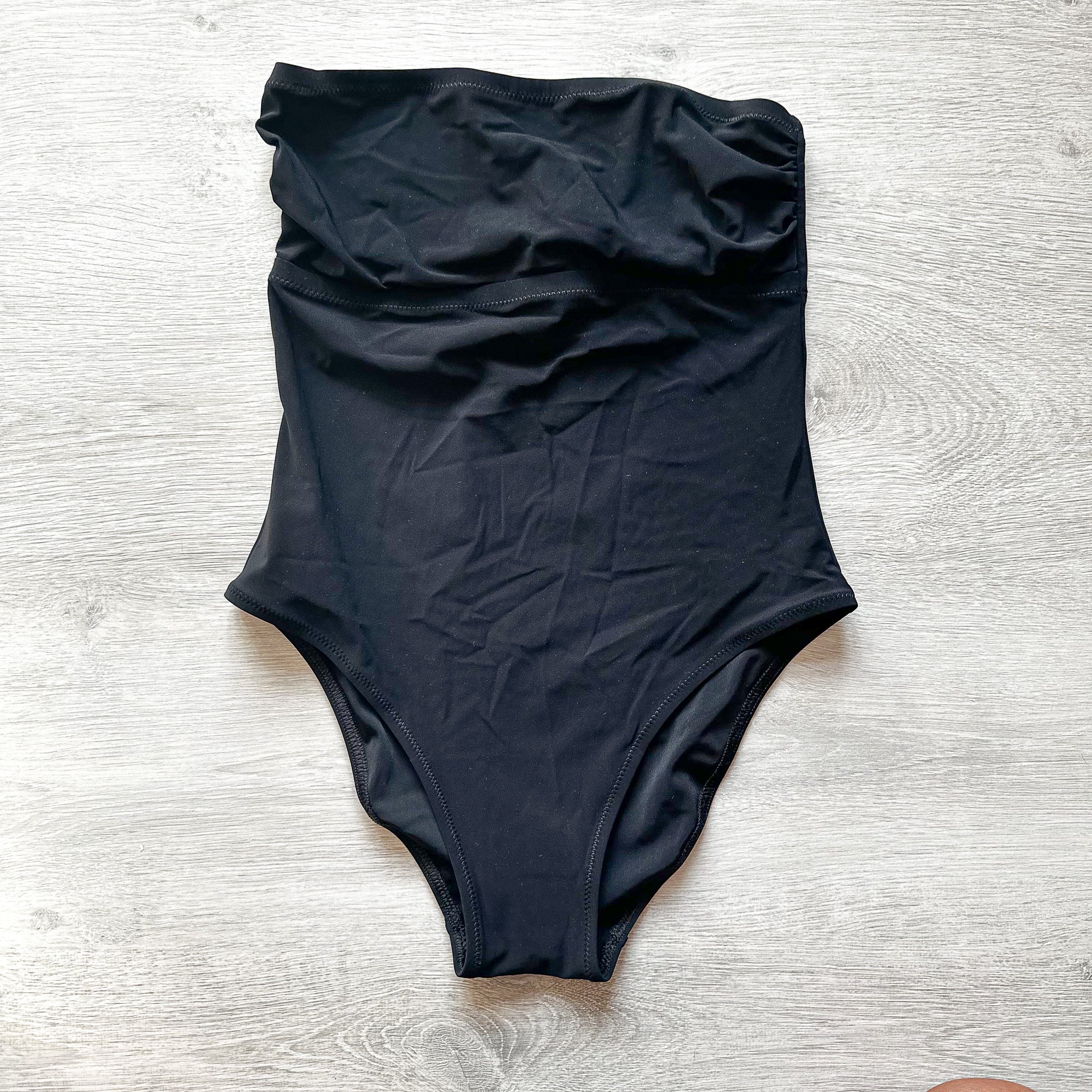 Pain De Sucre Black Halterneck Strapless Swimsuit - House Of Huntington