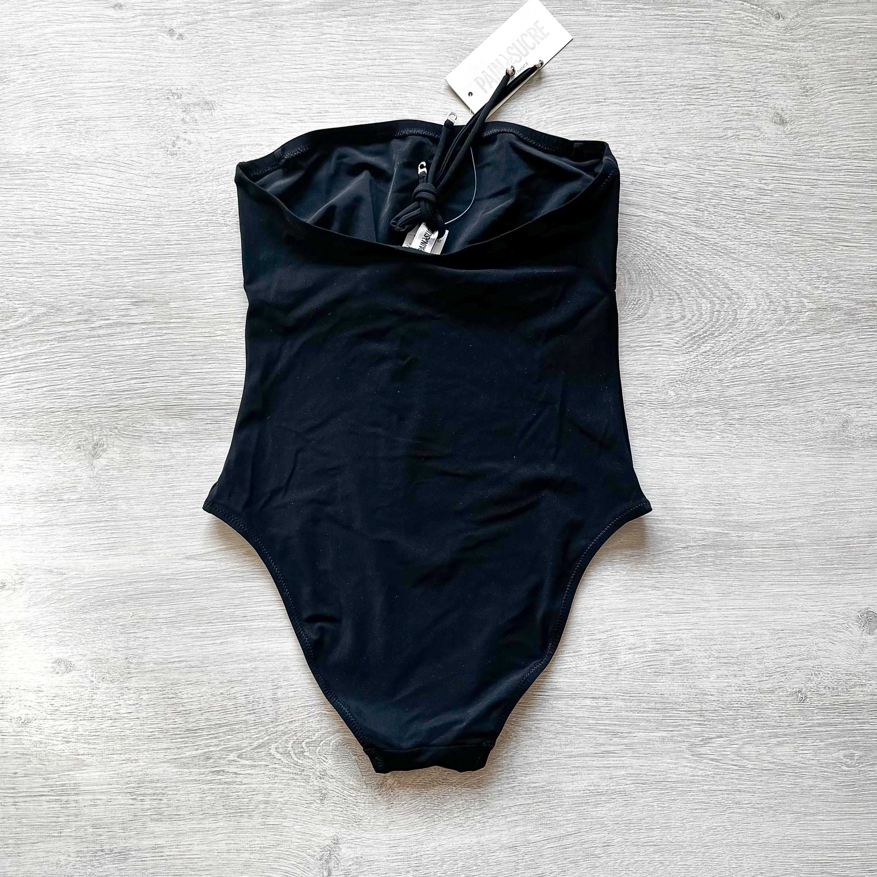 Pain De Sucre Black Halterneck Strapless Swimsuit - House Of Huntington