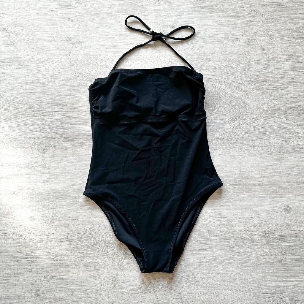 Pain De Sucre Black Halterneck Strapless Swimsuit - House Of Huntington