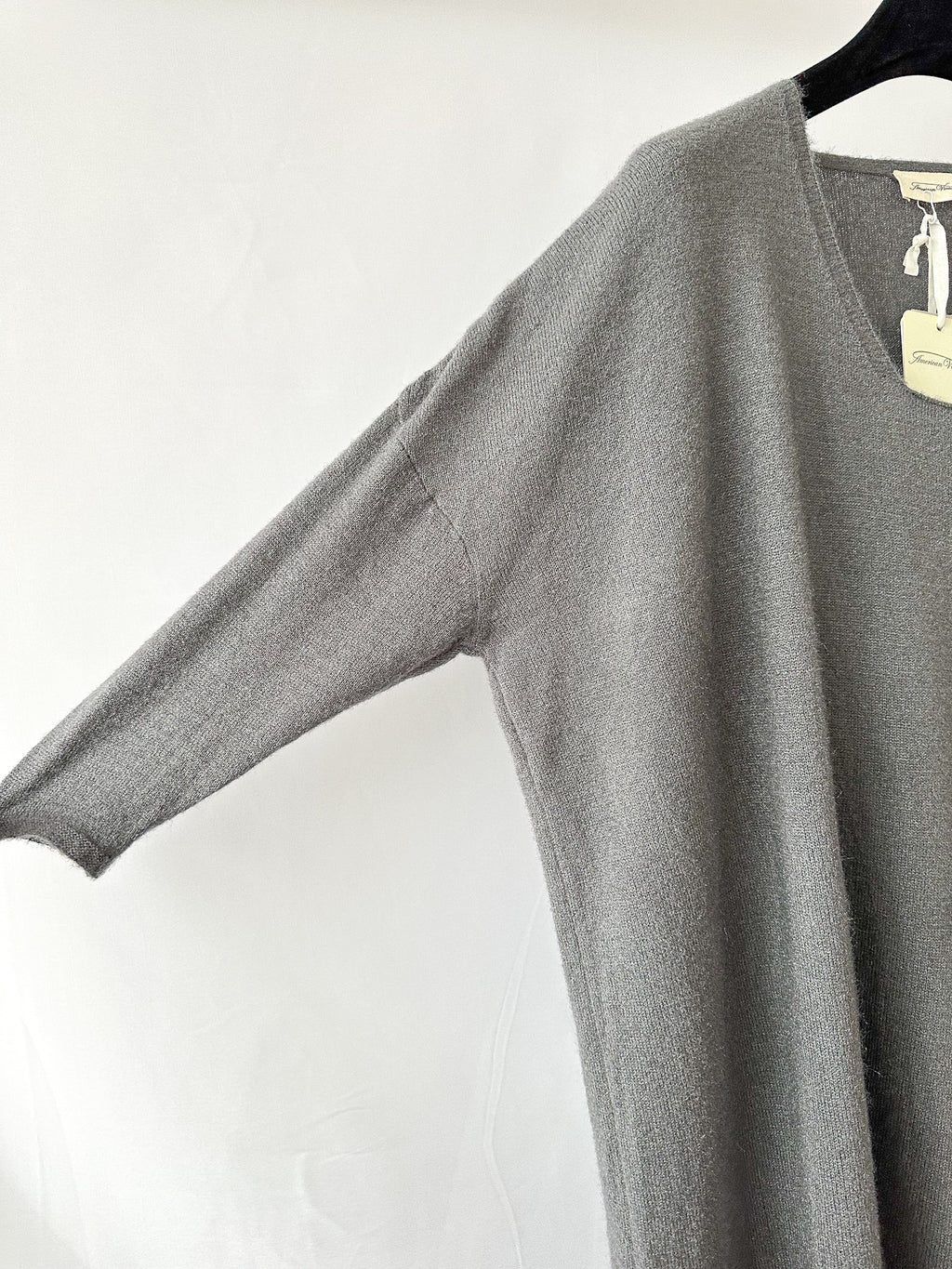 American Vintage Grey Thin Knit Baggy Sweater Jumper