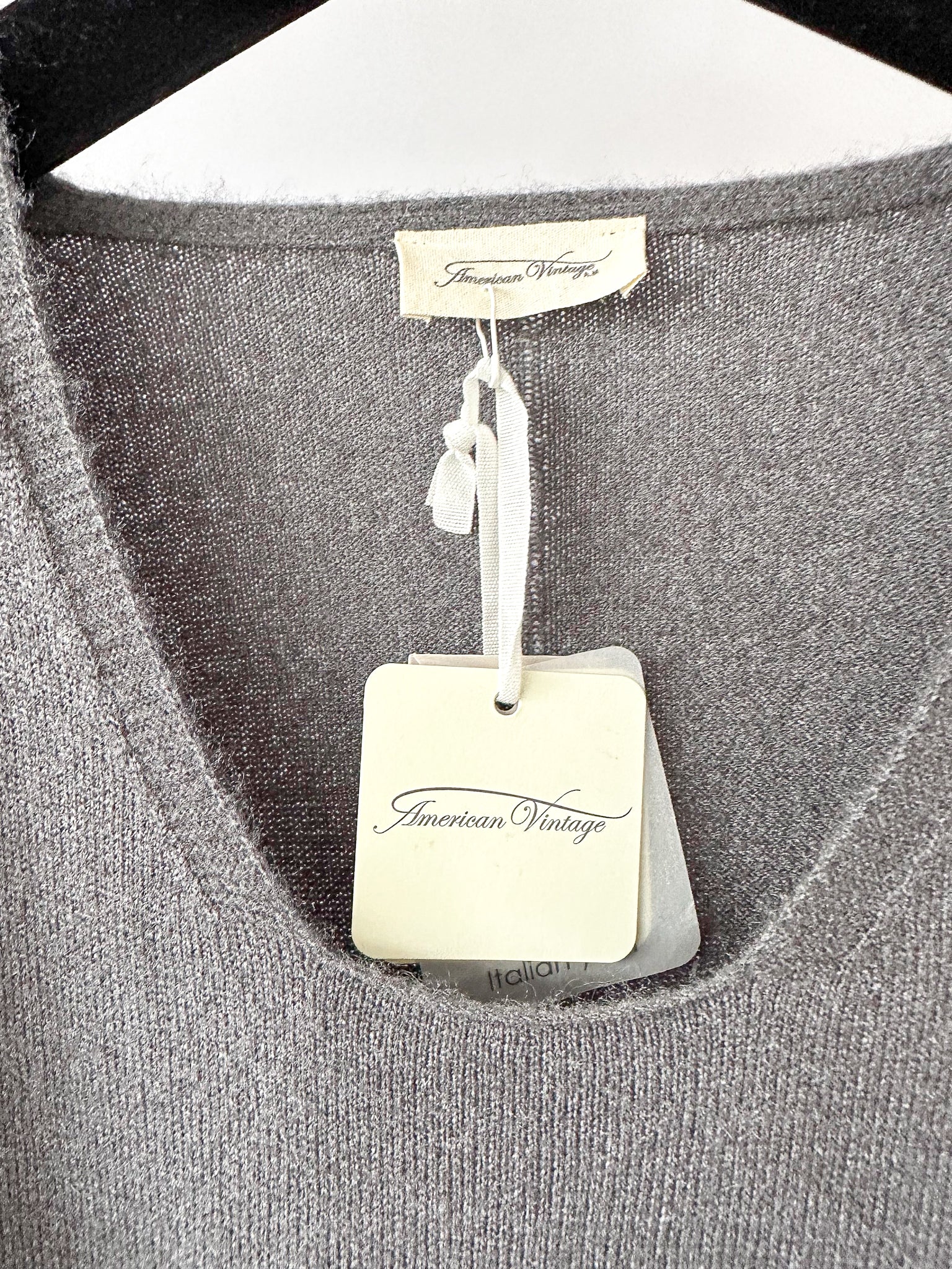 American Vintage Grey Thin Knit Baggy Sweater Jumper