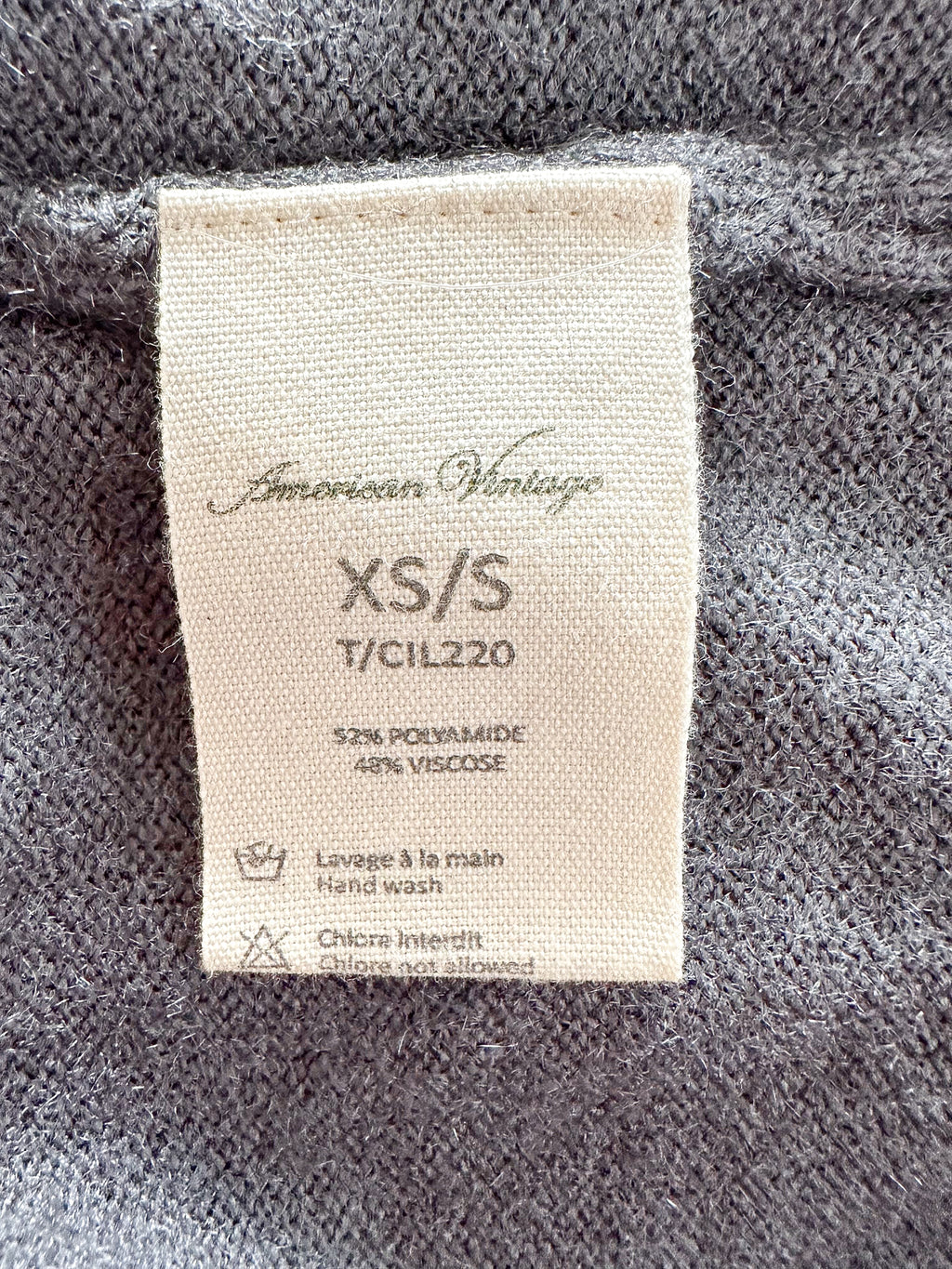 American Vintage Grey Thin Knit Baggy Sweater Jumper