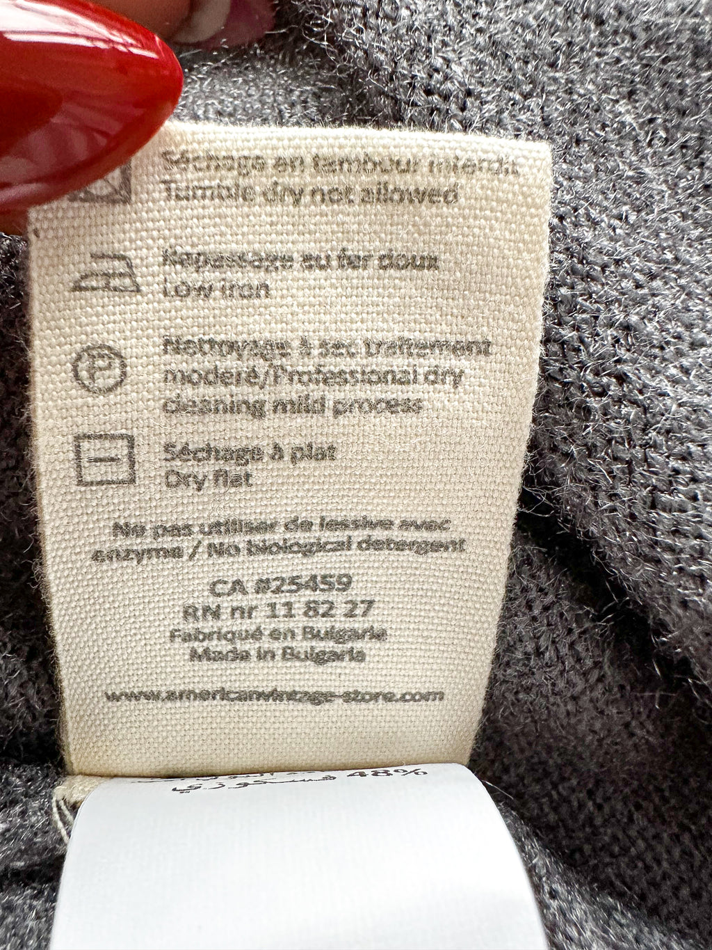 American Vintage Grey Thin Knit Baggy Sweater Jumper