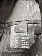 Amiri Navy Wool Blend Single Breasted Coat