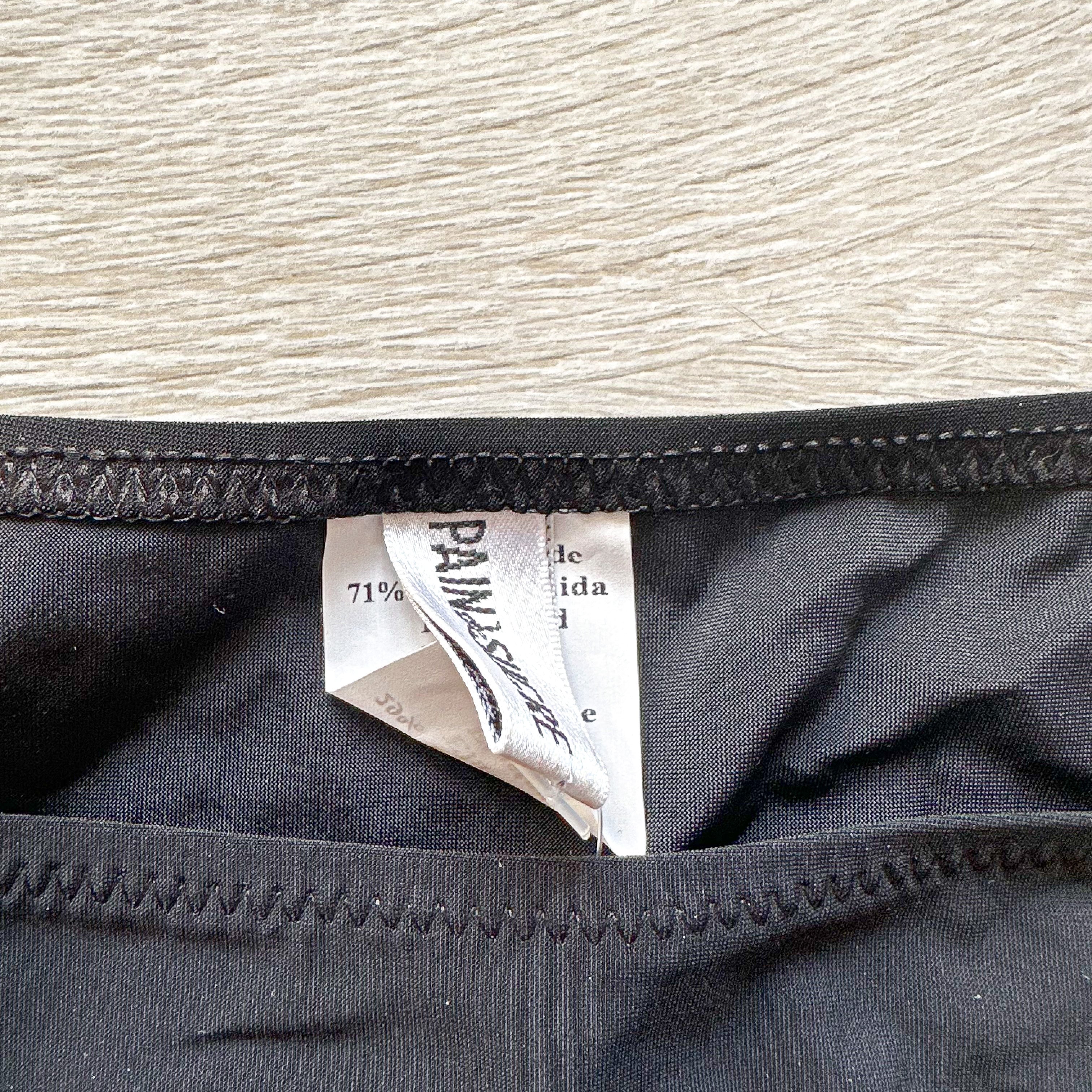 Pain De Sucre Black Crystal Jewel Chain Side Seloua Bikini Bottoms - House Of Huntington