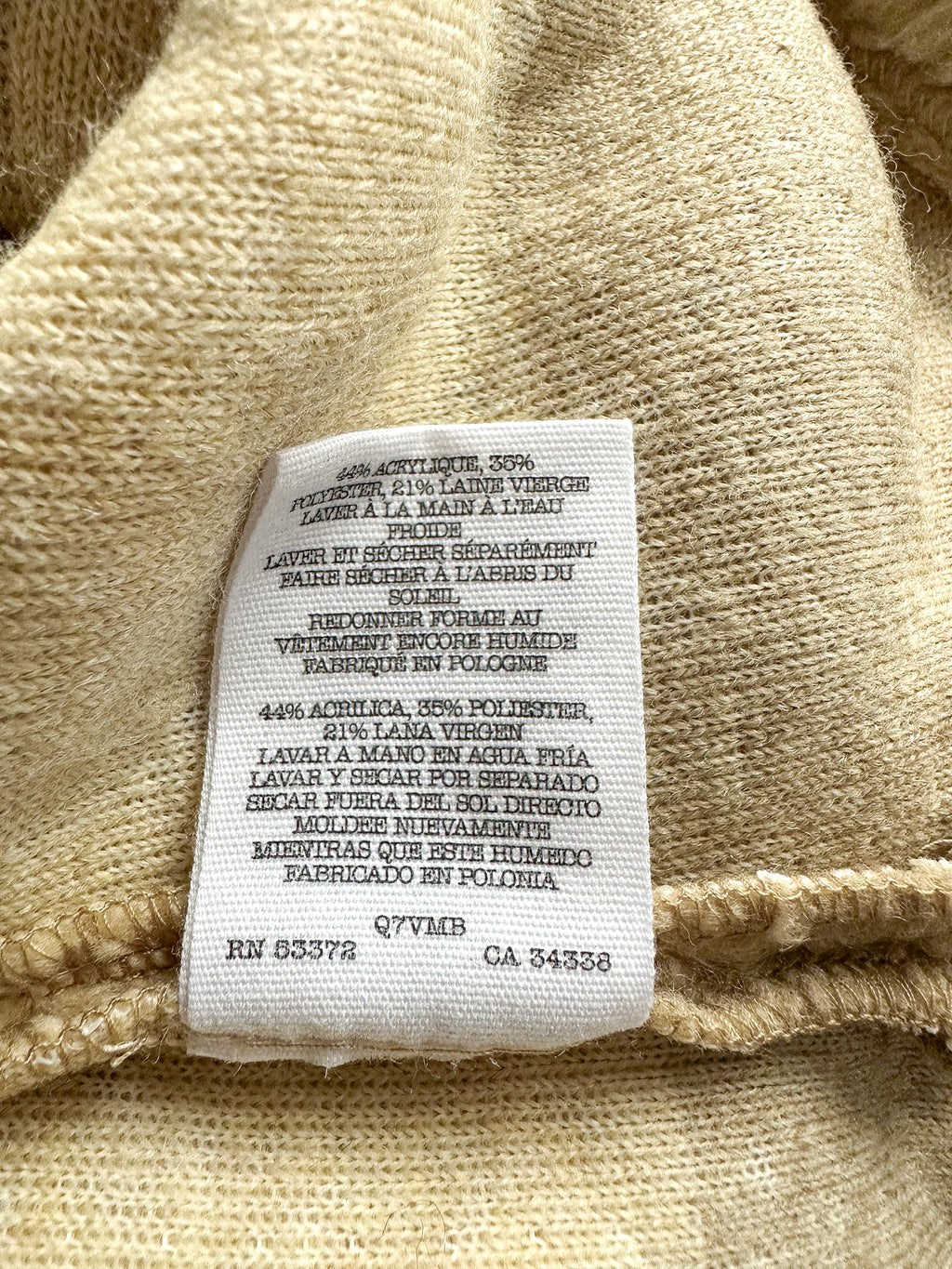 YMC Sara Teddy Fleece Beige Brown Patchwork Sweatshirt