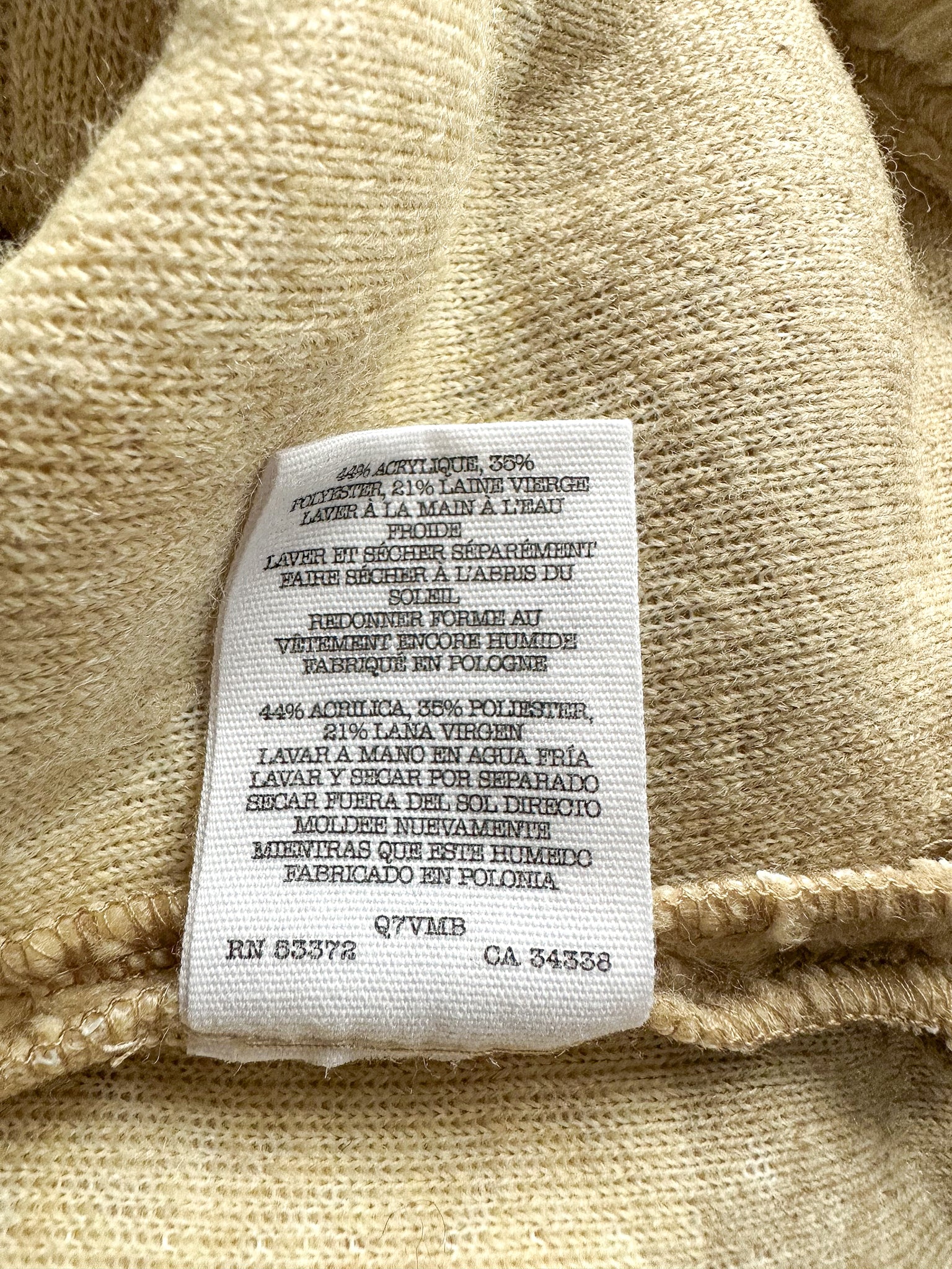 YMC Sara Teddy Fleece Beige Brown Patchwork Sweatshirt