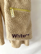 Off-White Beige Teddy Bounce Cropped Joggers