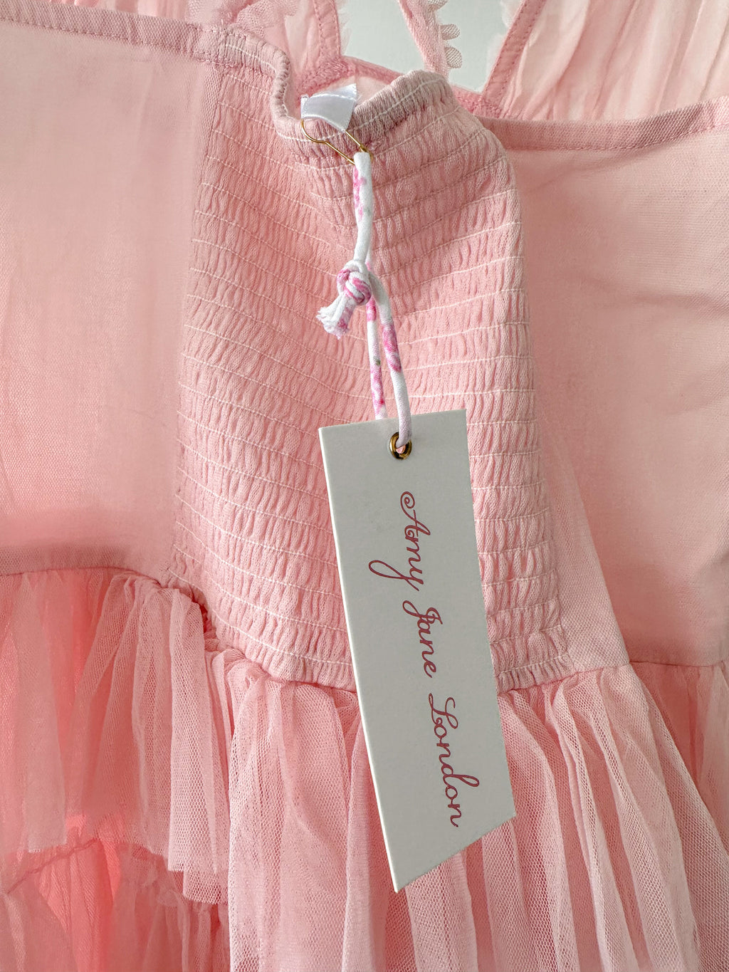 Amy Jane London Pink Iris Lace Coquette Corset Bodice Tiered Ruffle Tulle Hem Mini Dress - House Of Huntington