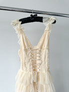 Amy Jane London Iris Dusty Corset Bodice Ruffle Tulle Layered Fairytale Gown - House Of Huntington
