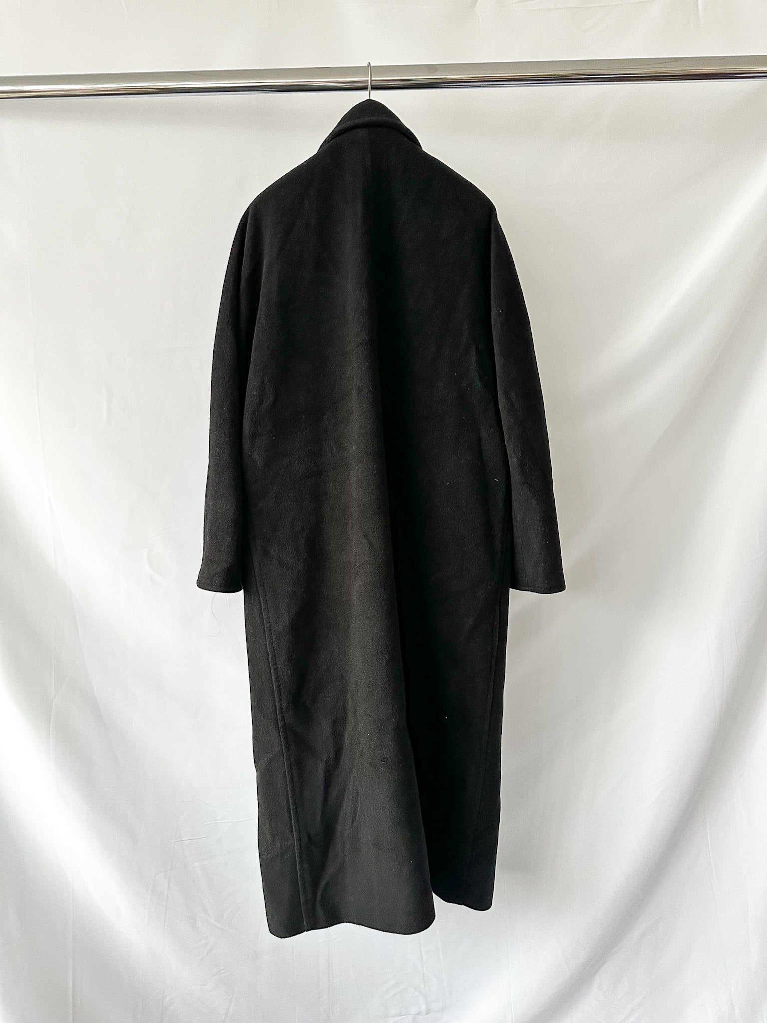 Raey Black Double Breasted Wool Coat