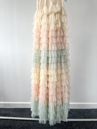 Amy Jane London Iris Dusty Corset Bodice Ruffle Tulle Layered Fairytale Gown - House Of Huntington