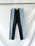 E.L.V. Denim The Twin Light Blue Black Straight Leg Jeans