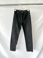 Jean droit en coton biologique noir Raey