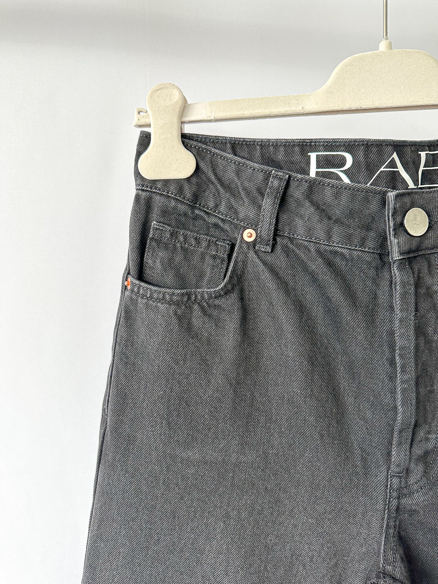 Raey Black Organic Cotton Straight Leg Denim Jeans