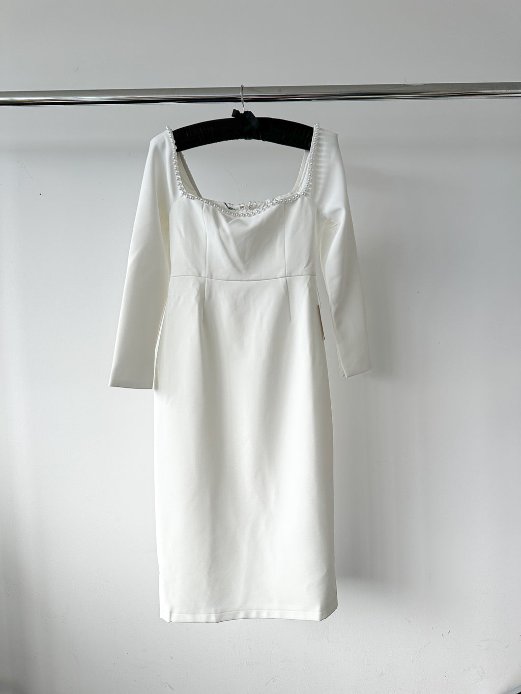 Odd Muse Bridal White Pearl Trim The Ultimate Muse Midi Dress
