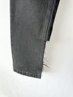 Jean droit en coton biologique noir Raey