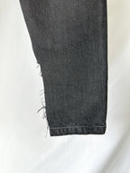 Jean droit en coton biologique noir Raey