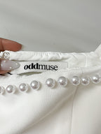 Odd Muse Bridal White Pearl Trim The Ultimate Muse Midi Dress