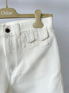 Chloe Runway White High Rise Flared Denim Jeans