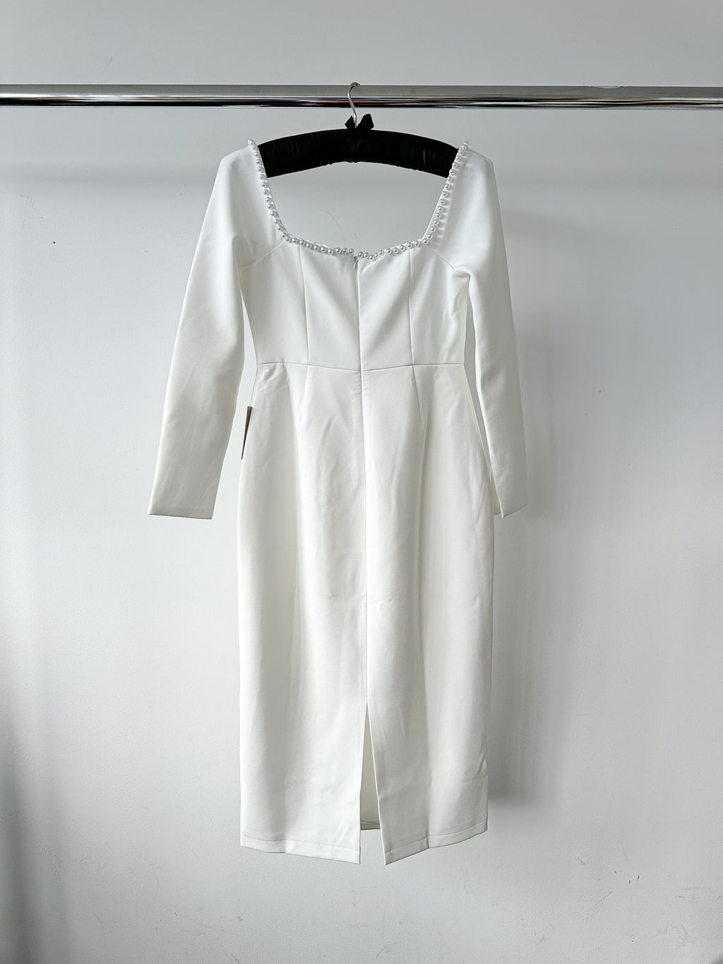 Odd Muse Bridal White Pearl Trim The Ultimate Muse Midi Dress