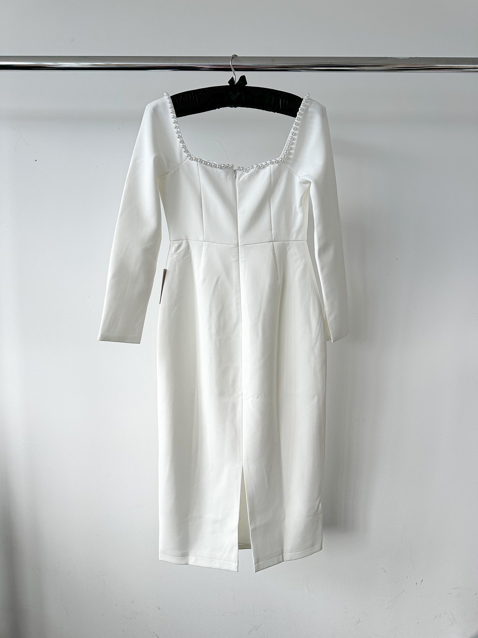 Odd Muse Bridal White Pearl Trim The Ultimate Muse Midi Dress
