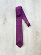 E Marinella Purple Dotted Pattern Tipped Tie
