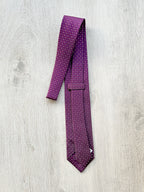 E Marinella Purple Dotted Pattern Tipped Tie