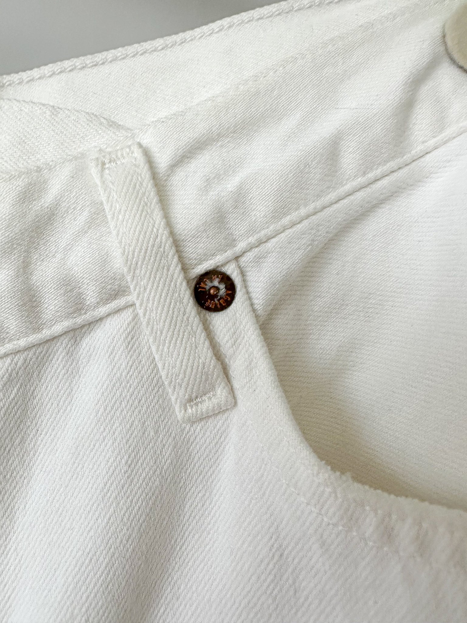 Agolde White Criss Cross Front Straight Leg Jeans