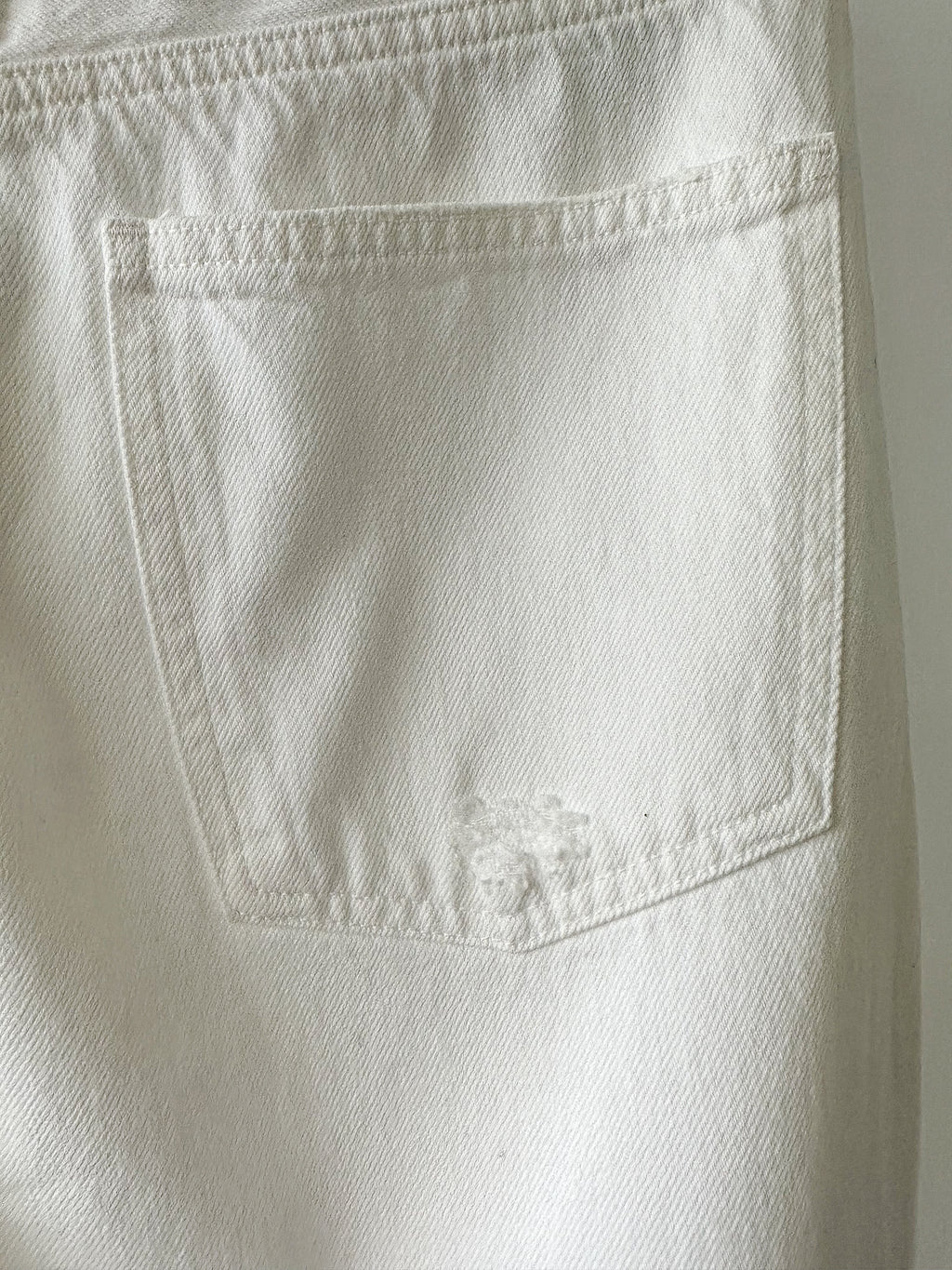 Agolde White Criss Cross Front Straight Leg Jeans