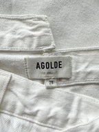 Agolde White Criss Cross Front Straight Leg Jeans