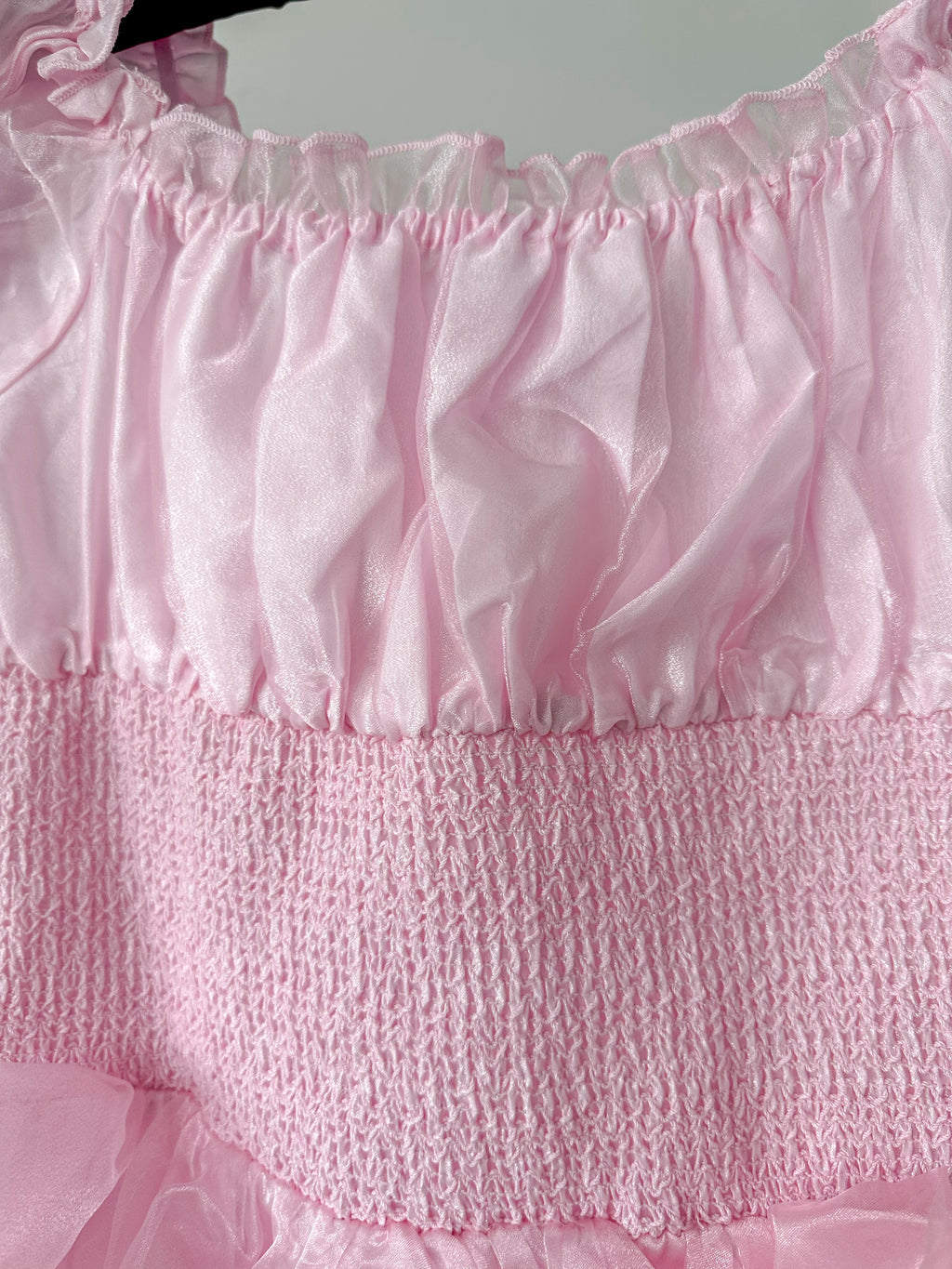 Amy Jane London Pink Arabella Organza Puff Sleeve Corset Bodice Fairytale Coquette Mini Dress - House Of Huntington