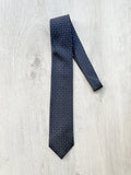 E Marinella Navy Blue Circle White Bronze Dot Print