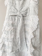 Amy Jane London White Gigi Milkmaid Bow Front Anglaise Broderie Coquette Mini Dress - House Of Huntington