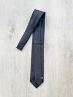 E Marinella Navy Blue Circle White Bronze Dot Print