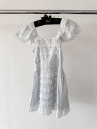Amy Jane London White Gigi Milkmaid Bow Front Anglaise Broderie Coquette Mini Dress - House Of Huntington