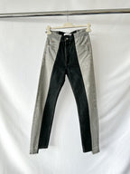 E.L.V. Denim The Twin Grey Black Two Tone Straight Leg Jeans