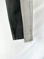 E.L.V. Denim The Twin Grey Black Two Tone Straight Leg Jeans