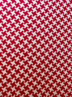 E Marinella Pink White Dogtooth Print Silk Tie