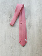 E Marinella Pink White Dogtooth Print Silk Tie