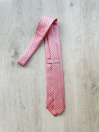 E Marinella Pink White Purple Floral Pattern Tipped Tie